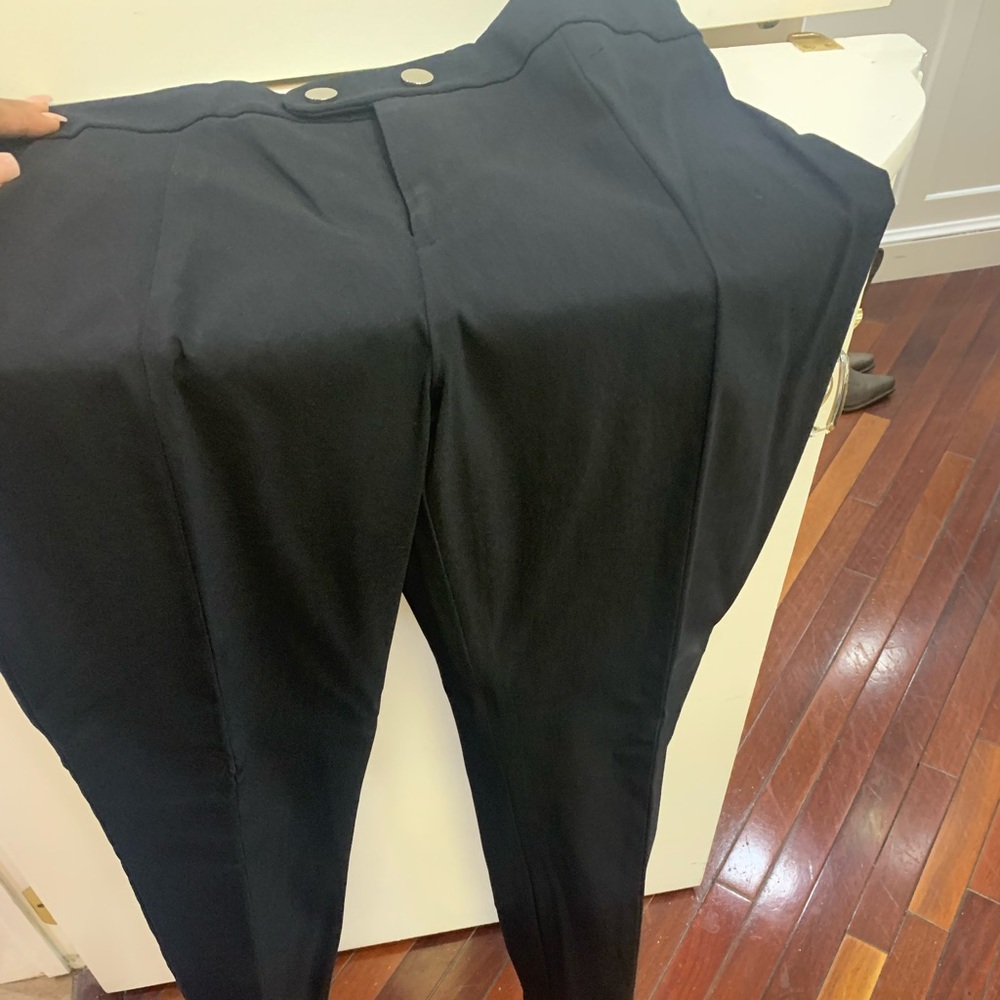 Dress pants with button detail